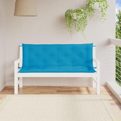 VidaXL Tuinbankkussens 2 st 150x50x7 cm oxford stof lichtblauw