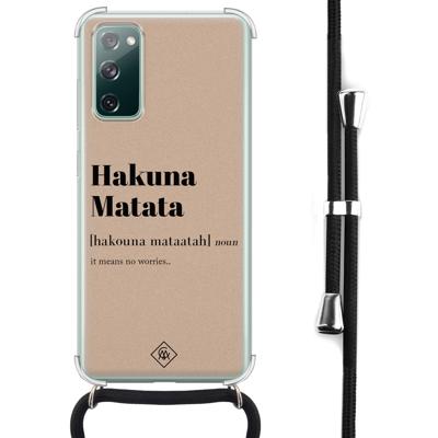 Samsung Galaxy S20 FE hoesje met koord - Hakuna matata