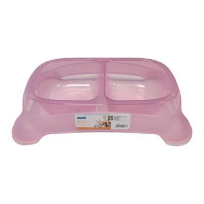 Nobleza Voerbak voor hond en kat - Dubbel - Roze - Maat M