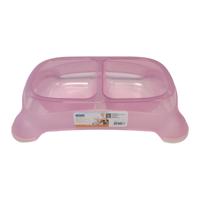 Nobleza Voerbak voor hond en kat - Dubbel - Roze - Maat M - thumbnail