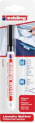 Wasgoedmarker edding 8040 rond 1mm zwart blister | 5 stuks