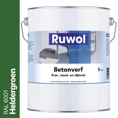 Ruwol Betonverf Heldergroen (RAL 6001) 5 liter Ruwol Betonverf Heldergroen (RAL 6001) 5 liter