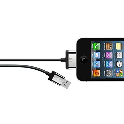 Belkin Oplaad-/sync-kabel (2 m kabellengte, geschikt voor Apple iPod/iPhone/iPad, 30-pins aansluiting) zwart