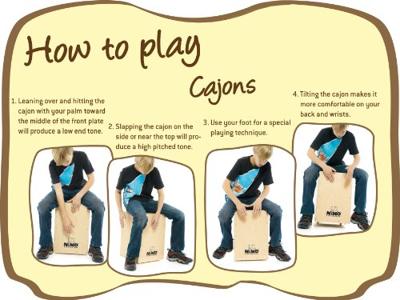 Nino Percussion NINO950B 13 inch cajon voor kinderen blauw