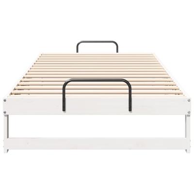Bedframe met Draaghandvatten Wit 100 x 210 cm Bedframe met Draaghandvatten Wit 100 x 210 cm