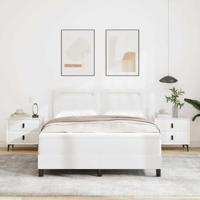 Bedframe met matras met matras Wit 140 x 200 cm Kunstleer - thumbnail