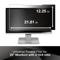 3M PF250W9B Privacyfolie Monitor 63,5 cm (25) Beeldverhouding: 16:9 7000059564 Universal - thumbnail