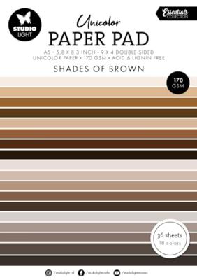 Studio Light • essentials unicolor paper pad shades of brown