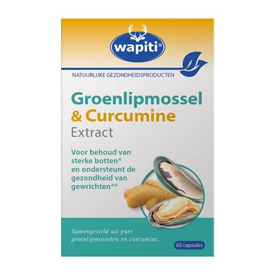 Wapiti Groenlipmossel & curcuma 60 Capsules