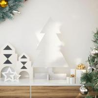 VidaXL Kerstdecoratie kerstboom 60 cm massief grenenhout wit - thumbnail