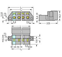 WAGO 731-608 Male header (standaard) 2081 Totaal aantal polen: 8 Rastermaat: 7.50 mm Inhoud: 25 stuk(s) - thumbnail