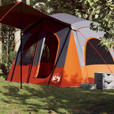 VidaXL Tent 5-persoons waterdicht grijs en oranje VidaXL Tent 5-persoons waterdicht grijs en oranje