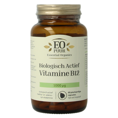 B12 biologisch actief 1000mcg puur 60 Vegetarische capsules