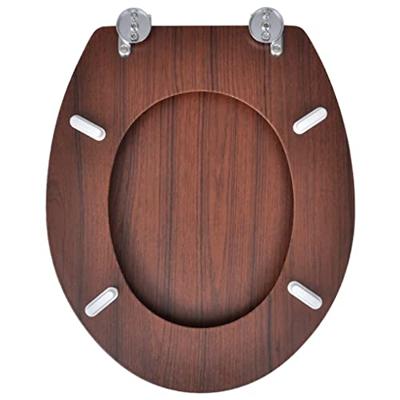 VidaXL Toiletbril simpel ontwerp mdf bruin