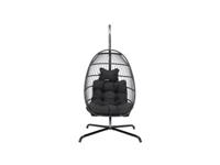 HOME DELUXE Hangstoel met frame Loma (1-zits, Zwart) - thumbnail