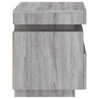 Nachtkastje met LED-verlichting 40x39x48,5 cm grijs sonoma - thumbnail