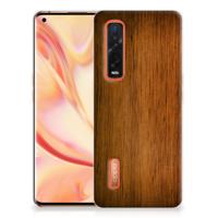 OPPO Find X2 Pro Bumper Hoesje Donker Hout - thumbnail