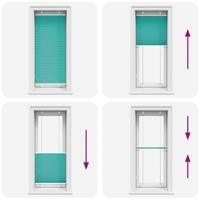 Pliss rolgordijn 65x150 cm stofbreedte 64,4 cm petrol groen - thumbnail