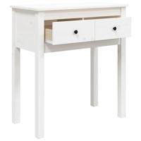 Wandtafel 70x35x75 cm massief grenenhout wit - thumbnail