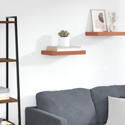 Wandplank Wandgemonteerd Rood 40 x 23,5 x 4 cm Bewerkt hout