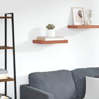 Wandplank Wandgemonteerd Rood 40 x 23,5 x 4 cm Bewerkt hout - thumbnail