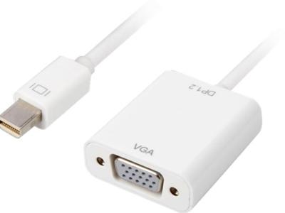 Sharkoon adapter mini displayport --> vga, 15cm (wit)