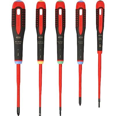 Bahco Schroevendraaierset ERGO™ | geïsoleerd | VDE | driecomponentengreep | smal blad | gleuf- | Pozidriv- en TORX® - 5-delig - BE-9872SL