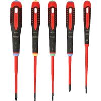 Bahco Schroevendraaierset ERGO™ | geïsoleerd | VDE | driecomponentengreep | smal blad | gleuf- | Pozidriv- en TORX® - 5-delig - BE-9872SL - thumbnail