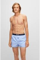 Hugo Boss Boxers wijd 2-pack streep-ruit blue - thumbnail