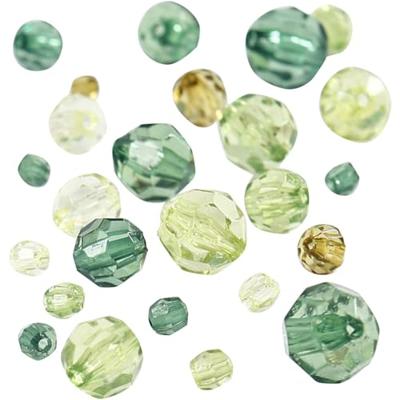Creativ Company Facetkralen mix groen glitter, 45 gram