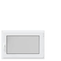 Kelderraam "RISOR" draaikiep- en draaikiephoek DIN rechts wit - thumbnail