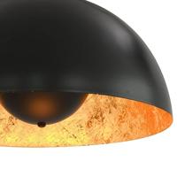 VidaXL Plafondlampen 2 st halfrond e27 40 cm zwart en goudkleurig - thumbnail