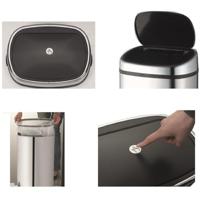 Vuilnisemmer Kitchen Move Square Grijs 60 L - thumbnail