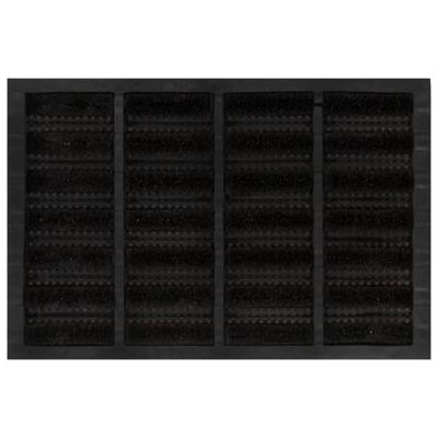 Deurmat rechthoekig 40x60 cm rubber en kokosvezel