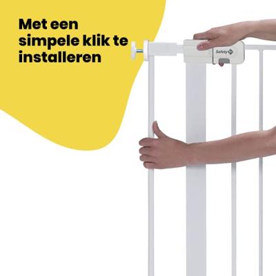 Safety 1st Easy Close Metal Extra Tall verlengdeel 7cm traphekje – wit