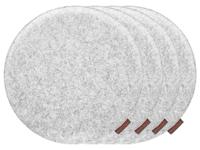 MAGMA 4 stoelkussens (Rond, Grijs) - thumbnail