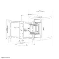 Neomounts wl40s-910bl16 select screen pillar mount (full motion, vesa 600x400) - thumbnail