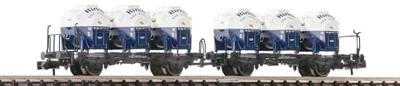 Fleischmann 6660046 N dubbele containerwagen van de DB