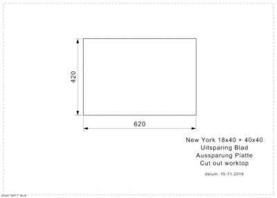 Reginox New York 18 x 40+40 x 40 Comfort spoelbak
