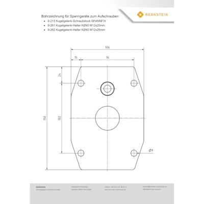 Bernstein Tools for Electronics Bernstein Werkzeugfabrik ESD Bankschroefvoet 9-261-ESD - thumbnail