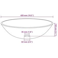 VidaXL Wastafel met kraan en pop-up afvoer gehard glas transparant - thumbnail