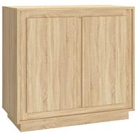 Dressoir 80x34x75 cm bewerkt hout sonoma eikenkleurig - thumbnail