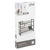 5Five Schoenenrek - 9 paar schoenen - zwart - metaal - 72 x 62 cm - thumbnail