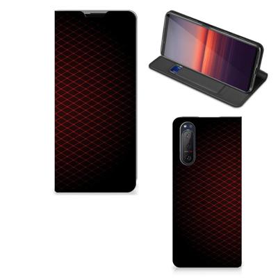 Sony Xperia 5 II | Hoesje met Magneet | Geruit Rood Sony Xperia 5 II | Hoesje met Magneet | Geruit Rood