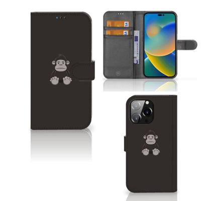 iPhone 14 Pro Max Leuk Hoesje Gorilla | Portemonnee hoesje iPhone 14 Pro Max Leuk Hoesje Gorilla | Portemonnee hoesje