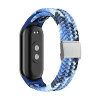 By Qubix - Braided nylon bandje - Multicolor blauw - Compatible met Xiaomi Smart Band 8 & 9 - Compatible Xiaomi bandje - thumbnail