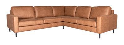 LABEL51 Hoekbank Genua - Cognac - Microfiber - 2-Zits + Hoek + 2-Zits LABEL51 Hoekbank Genua - Cognac - Microfiber - 2-Zits + Hoek + 2-Zits