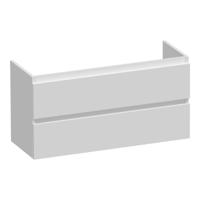 Brauer Joy - Onderkast Ondiep - 100 cm - met 2 Softclose Lades Greeploos en 1 Sifon Uitsparing - Mat Wit - thumbnail