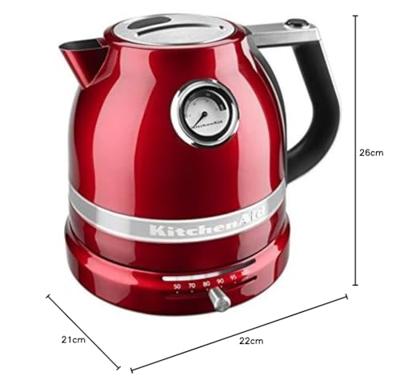 KitchenAid Waterkoker Artisan - temperatuurregeling - appelrood - 1.5 liter - 5KEK1522ECA