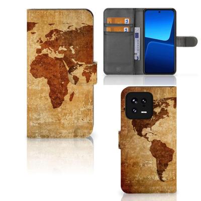 Xiaomi 13 | Flip Cover | Wereldkaart